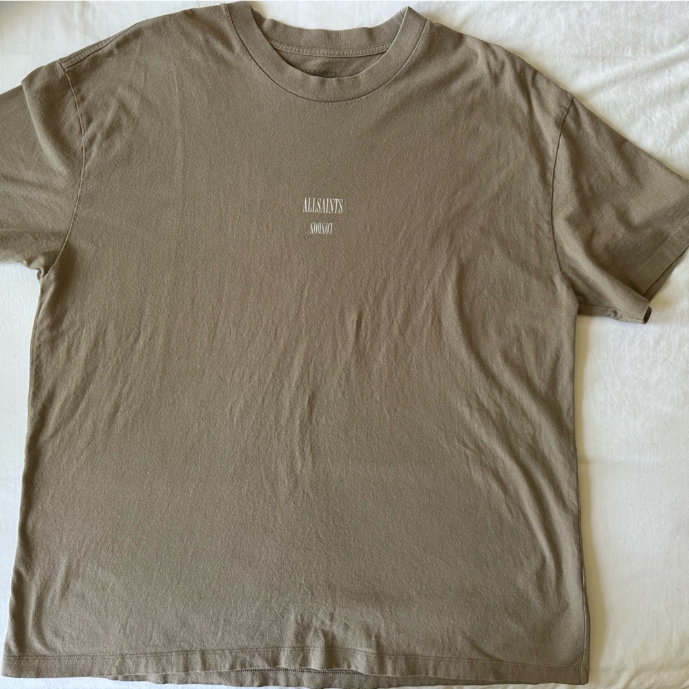 All saints tan tee xl